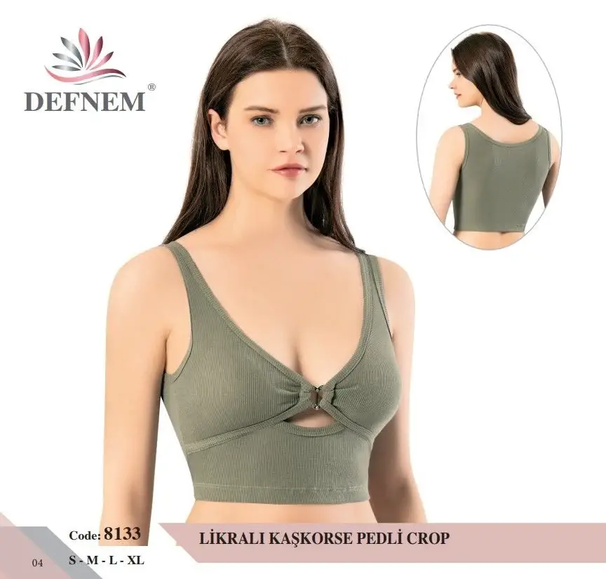 DEFNEM 8133 LİKRALI KAŞKORSELİ PENYE BUSTİYER - 1