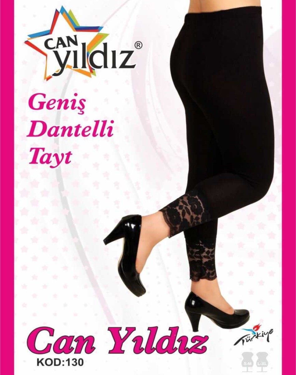 130 GENİŞ DANTELLİ TAYT