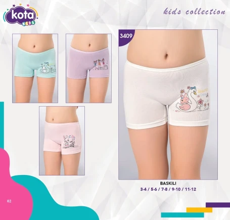 KOTA 3409 KIZ BASKILI BOXER - 1